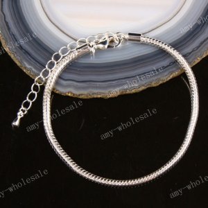 50x Wholesale Snake Adjustable Chain Bracelet Fit Beads