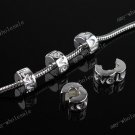 50X Love Embossed Clasp Stopper Charm Bead Fit Bracelet