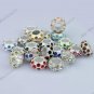 100PCS MIXED CRYSTAL SPACER CHARM SPACER CHARM LOOSE BEAD FINDINGS FIT BRACELET