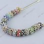 100PCS MIXED CRYSTAL SPACER CHARM SPACER CHARM LOOSE BEAD FINDINGS FIT BRACELET