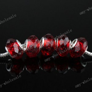 100X RED CRYSTAL GLASS FACETED BEADS WHOLESALE FINDING