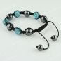 1X Gray CZECH Crystal Disco Ball Hematite Adjustable European Bracelet