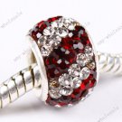 Czech Crystal 925 Silver Clear& Deep Blue Bead