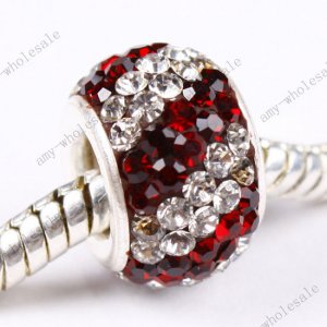 Czech Crystal 925 Silver Clear& Deep Blue Bead