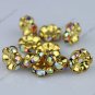WHOLESALE 4X8mm Clear AB Crystal Spacer Golden Beads Finding Big Hole Beads 100x