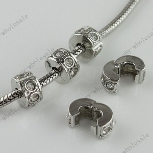 50x Clear Crystal Wholesale Lot Clasp Stopper Beads