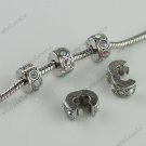 50x Clear AB Crystal Wholesale Lots STOPPER CLIP/LOCKS EUROPEAN BEADS