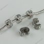 50x Clear AB Crystal Wholesale Lots STOPPER CLIP/LOCKS EUROPEAN BEADS