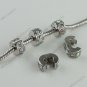 50x Clear AB Crystal Wholesale Lots STOPPER CLIP/LOCKS EUROPEAN BEADS