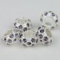 WHOLESALE VOILET CRYSTAL SILVER CHARM BEAD 100pcs