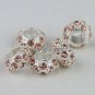 100pcs PEACH CRYSTAL SILVER BEADS BRACELET WHOLESALE