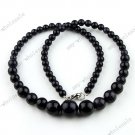 6-14MM NEW GEMSTONE BLUE GOLDSTONE BEADS NECKLACE 18"L