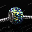 925 Silver AB Czech Crystal Bead Fit Bracelet