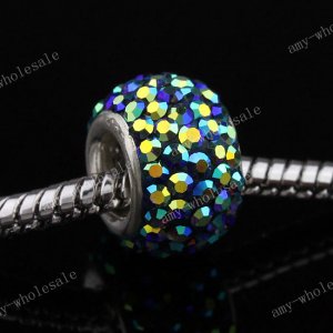 925 Silver AB Czech Crystal Bead Fit Bracelet