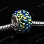 925 Silver AB Czech Crystal Bead Fit Bracelet