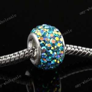 925 Silver Czech Crystal European Bead Fit Bracelet