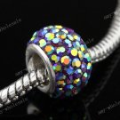 925 Silver Czech Crystal Charms Bead Fit Bracelet 1