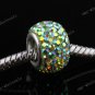 Czech Crystal European Bead 925 Silver Charm 1PC