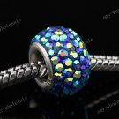 Hot Czech Crystal European Bead 925 Silver Charm