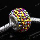 European Bead Czech Crystal 925 Silver Fit Bracelet