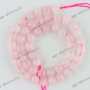 8mm NEW Pink Rose Quartz Round Gemstone Loose Beads