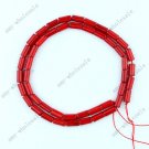 15.5" NATURAL RED CORAL CYLINDER LOOSE BEADS B01060010