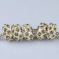 50X LIGHT GOLDEN CRYSTAL SILVER SPACER BEADS WHOLESALE