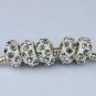 50PCS GRAY CRYSTAL SILVER SPACER BEADS WHOLESALE