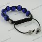 1X CHRISTMAS GIFT CRYSTAL DISCO BALL BEAD ADJUSTABLE MACRAME HIP HOP BRACELET