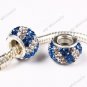 Blue Czech Crystal 925 Silver European Charm Loose Beads Fit Bracelet
