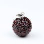 DEEP RED CZECH CRYSTAL 925 SILVER PENDANT 1 PIECE