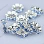 10PCS LIGHT BLUE CRYSTAL SPACER BEAD FINDINGS 4X10MM