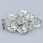 100PCS CLEAR CRYSTAL HOLE SPACER BEAD FINDINGS FREE SHIP WHOLE SALE