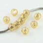 200Pcs Golden Net Ball Loose Spacer Beads Findings Fit Charm Bracelet WHOLESALE