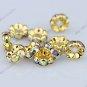 10X Clear AB Crystal Gold Loose beads Spacer Beads Findings 6mm