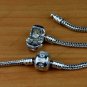 10PCS 19" 18KGP EUROPEAN SILVER SNAKE NECKLACE EUROPEAN BEAD FREE SHIP
