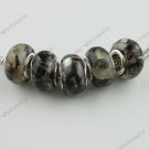 5PCS BLACK SHELL RESIN FASHION LOOSE BEADS FIT BRACELET