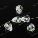 100X LIGHT PINK STRAWBERRY LAMPWORK GLASS BEAD FINDINGS FIT BRACELET WHOLESALE