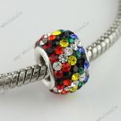 1PC 925 Silver Czech Crystal European Loose Bead Fit Charm Bracelet