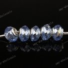 20x Light Blue AB Crystal Faceted Glass Beads 9X14mm