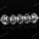 20x Clear Crystal Faceted Glass Beads Fit Bracelets