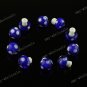 10PCS DARK BLUE LAMPWORK GLASS MUSHROOM LOOSE BEADS