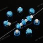 100PCS LAKE BLUE LAMPWORK GLASS MUSHROOM LOOSE BEADS FINDINGS  WHOLESALE