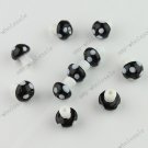 100PCS BLACK LAMPWORK GLASS MUSHROOM LOOSE BEADS  FINDINGS 11X13mm WHOLESALE
