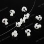 100PCS WHITE LAMPWORK GLASS MUSHROOM LOOSE BEADS  FINDINGS 11X13mm WHOLESALE