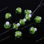 50PCS LIGHT GREEN LAMPWORK GLASS MUSHROOM LOOSE BEADS FINDINGS WHOLESALE