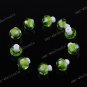 50PCS LIGHT GREEN LAMPWORK GLASS MUSHROOM LOOSE BEADS FINDINGS WHOLESALE