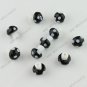50PCS BLACK LAMPWORK GLASS MUSHROOM LOOSE BEADS  FINDINGS 11X13mm WHOLESALE