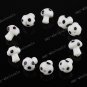 50PCS WHITE LAMPWORK GLASS MUSHROOM LOOSE BEADS  FINDINGS 11X13mm WHOLESALE