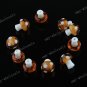 20PCS COFFEE LAMPWORK GLASS MUSHROOM LOOSE BEADS FINDINGS  WHOLESALE